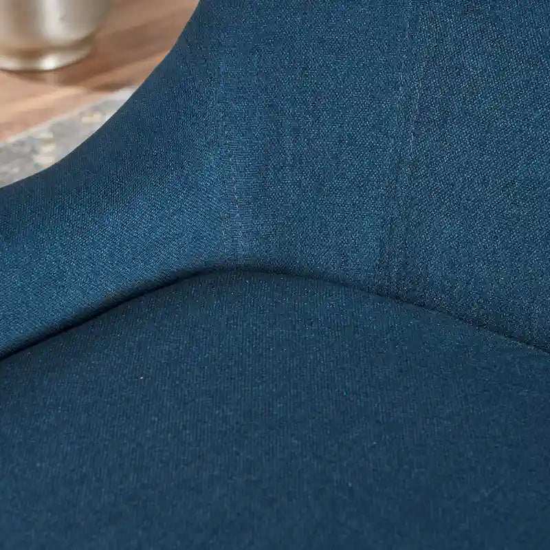 Fauteuil d'appoint dossier haut à oreilles, une place, bleu marine