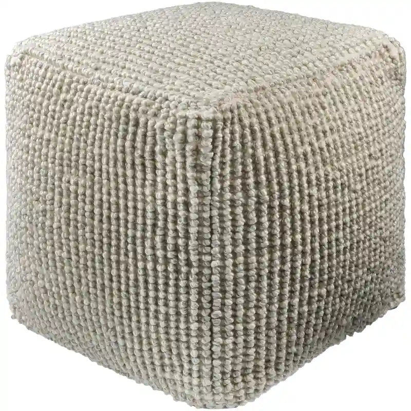 Pouf tissé taupe – Siège unique