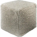 Pouf tissé taupe – Siège unique