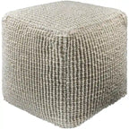 Pouf tissé taupe – Siège unique