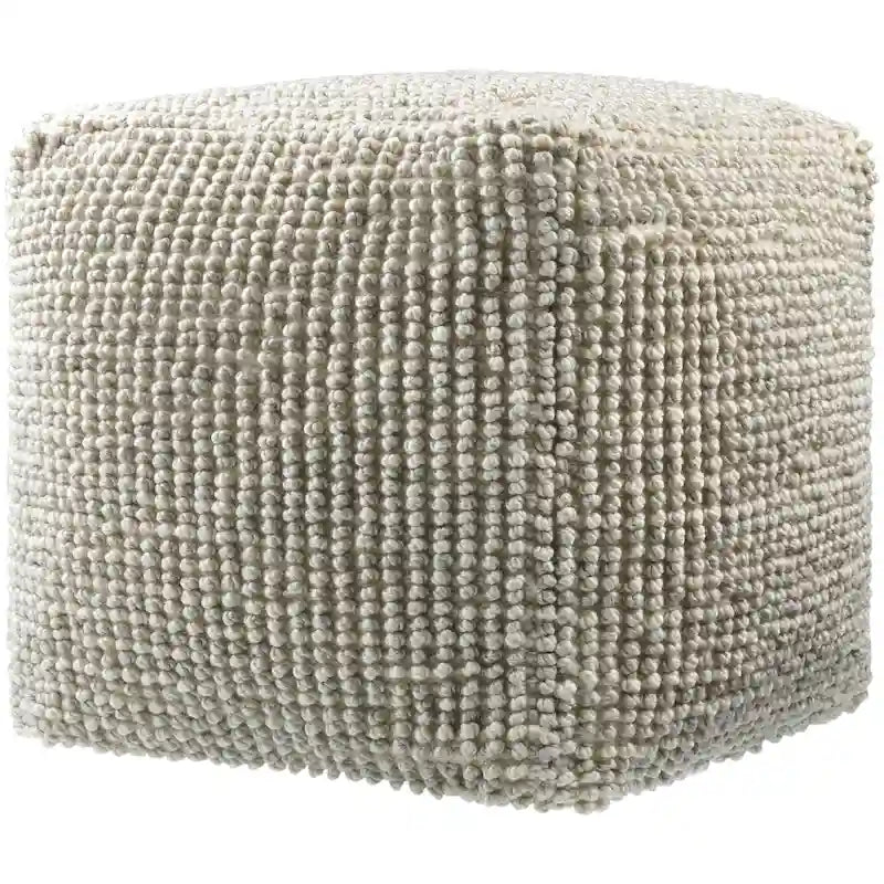Pouf tissé taupe – Siège unique