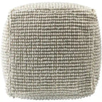 Pouf tissé taupe – Siège unique