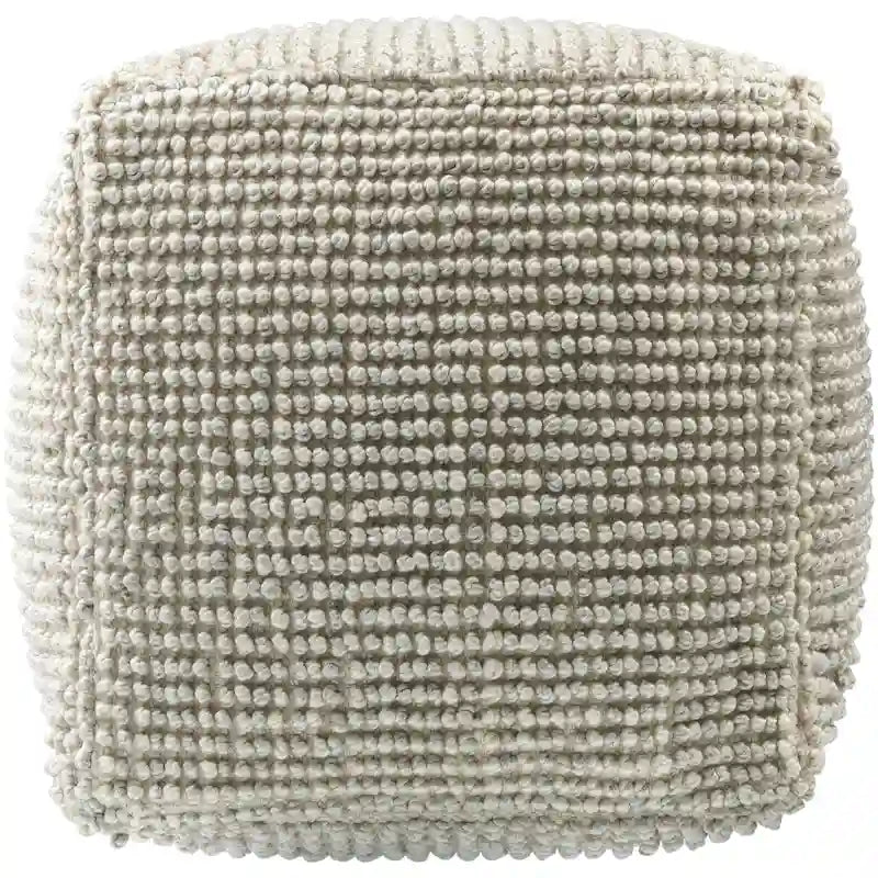 Pouf tissé taupe – Siège unique