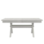 Ensemble de salle à manger extensible rectangulaire 6 places gris pour 6 à 8 personnes