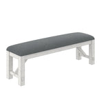 Ensemble de salle à manger extensible rectangulaire 6 places gris pour 6 à 8 personnes