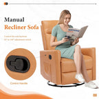 Fauteuil inclinable, pivotant et à bascule gris/marron/beige pour 1 personne