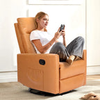 Fauteuil inclinable, pivotant et à bascule gris/marron/beige pour 1 personne