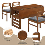 Ensemble de salle à manger pliant marron, 2-4 personnes