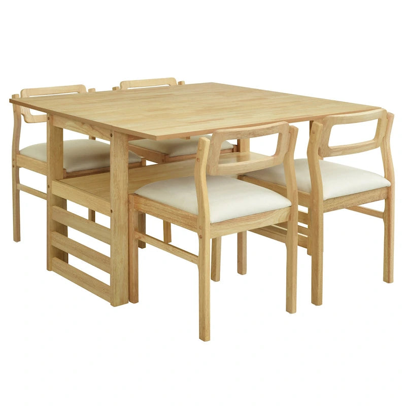 Ensemble de salle à manger pliant marron, 2-4 personnes
