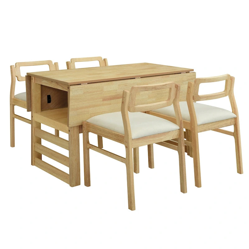 Ensemble de salle à manger pliant marron, 2-4 personnes