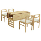 Ensemble de salle à manger pliant marron, 2-4 personnes