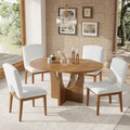 Table à manger extensible en noyer pour 4 à 6 personnes