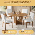 Table à manger extensible en noyer pour 4 à 6 personnes