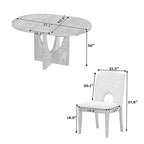 Table à manger extensible en noyer pour 4 à 6 personnes