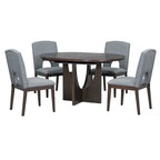 Table à manger extensible en noyer pour 4 à 6 personnes
