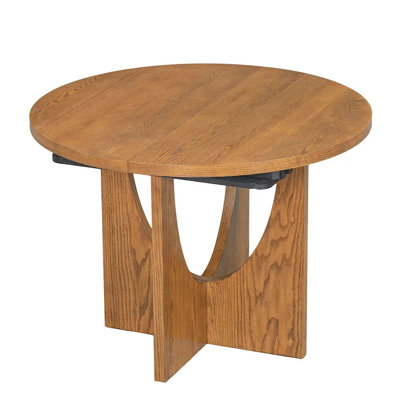 Table à manger extensible en noyer pour 4 à 6 personnes