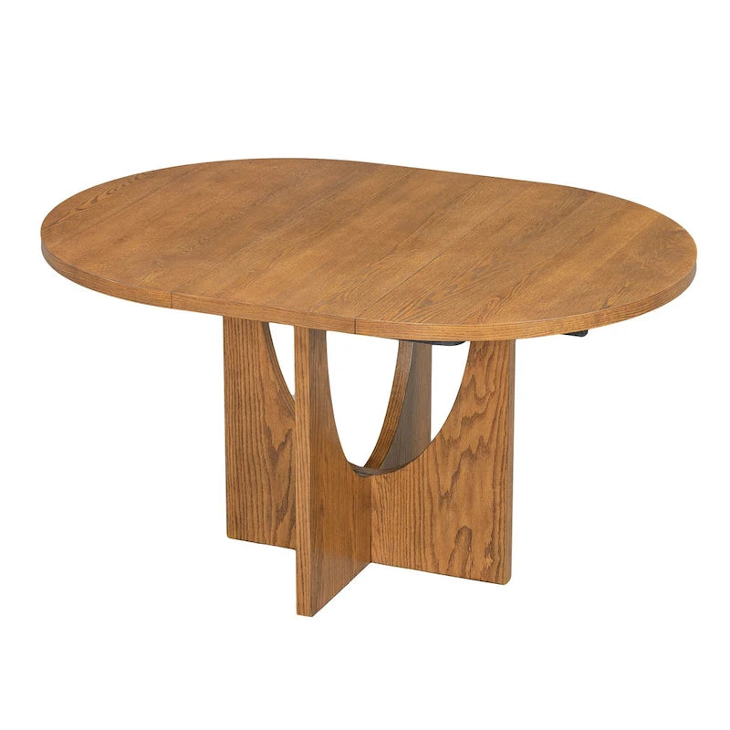 Table à manger extensible en noyer pour 4 à 6 personnes