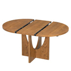 Table à manger extensible en noyer pour 4 à 6 personnes