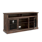 Meuble TV rustique marron, 152 cm de large, convient aux téléviseurs jusqu'à 165 cm