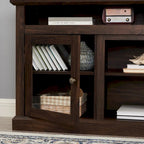 Meuble TV rustique marron, 152 cm de large, convient aux téléviseurs jusqu'à 165 cm