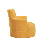 Fauteuil pivotant en tissu gris/vert/crème/jaune avec appui-tête réglable, une place