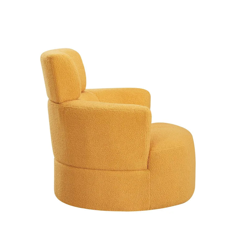 Fauteuil pivotant en tissu gris/vert/crème/jaune avec appui-tête réglable, une place