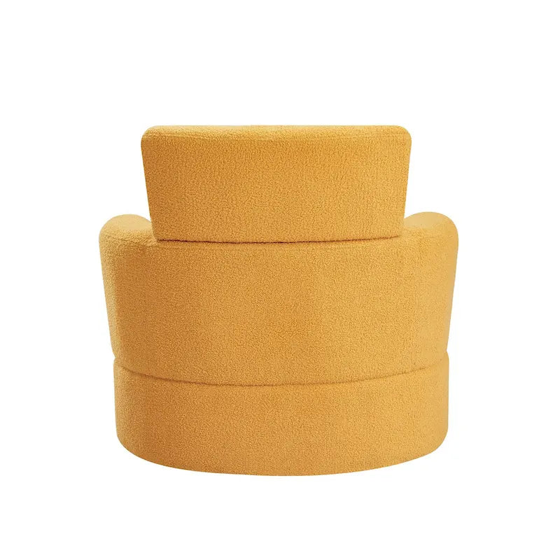 Fauteuil pivotant en tissu gris/vert/crème/jaune avec appui-tête réglable, une place