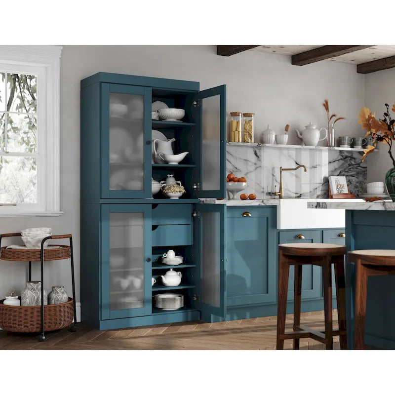 Armoire de cuisine modulaire en bois massif 32 po - 9 couleurs
