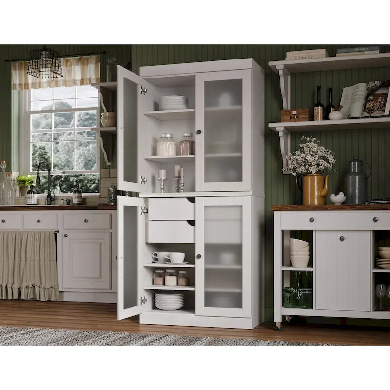 Armoire de cuisine modulaire en bois massif 32 po - 9 couleurs