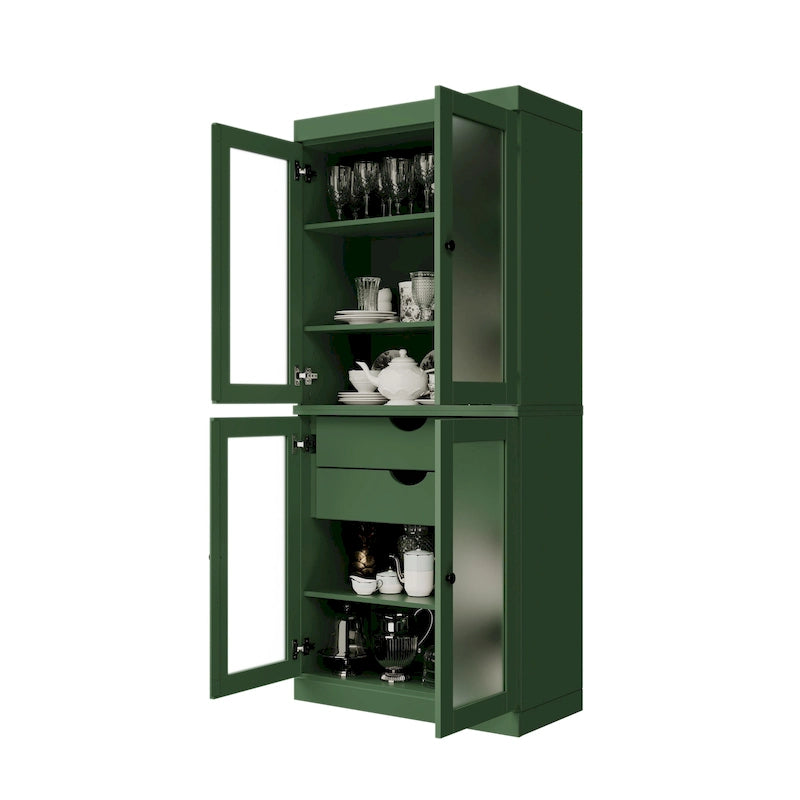 Armoire de cuisine modulaire en bois massif 32 po - 9 couleurs