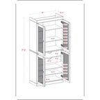 Armoire de cuisine modulaire en bois massif 32 po - 9 couleurs