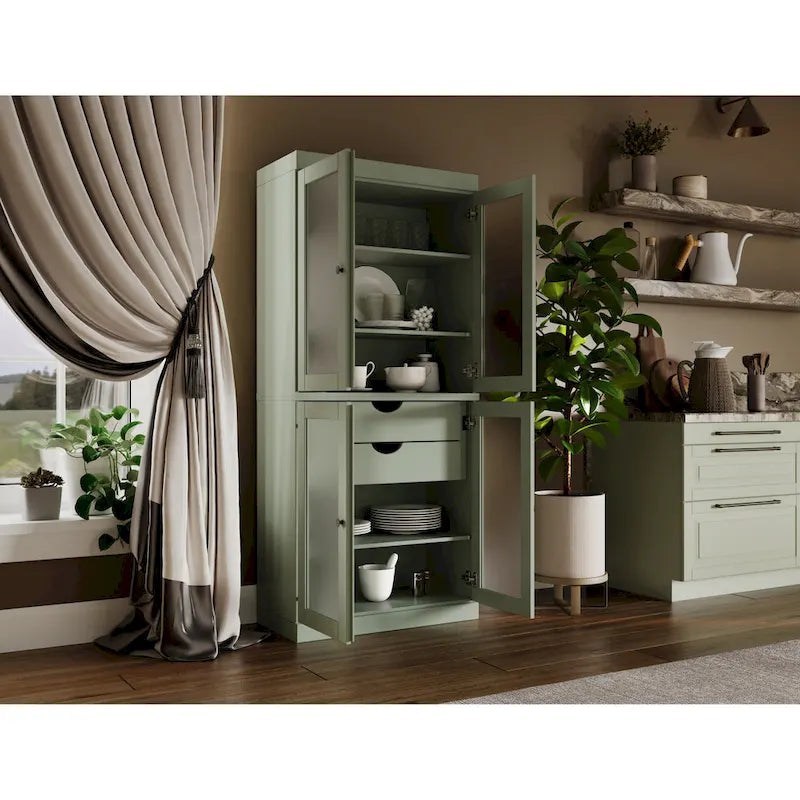 Armoire de cuisine modulaire en bois massif 32 po - 9 couleurs