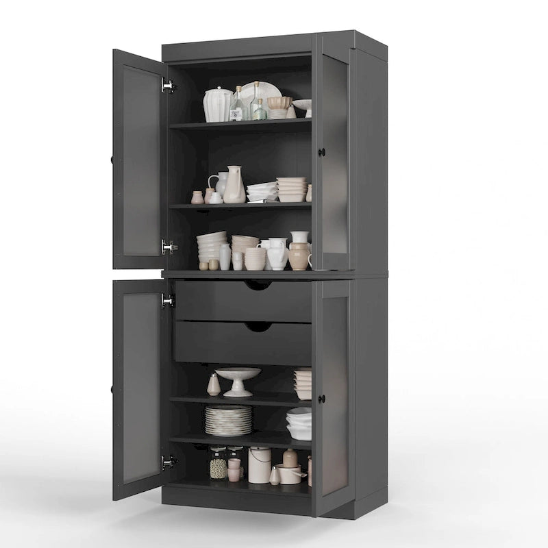 Armoire de cuisine modulaire en bois massif 32 po - 9 couleurs