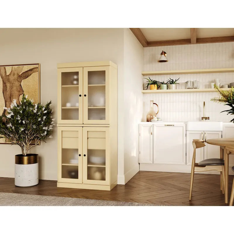 Armoire de cuisine modulaire en bois massif 32 po - 9 couleurs