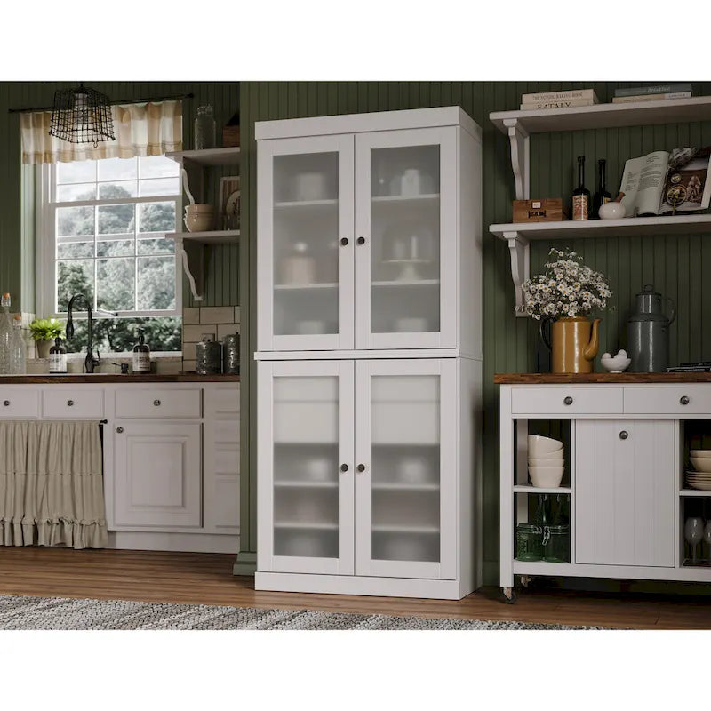 Armoire de cuisine modulaire en bois massif 32 po - 9 couleurs