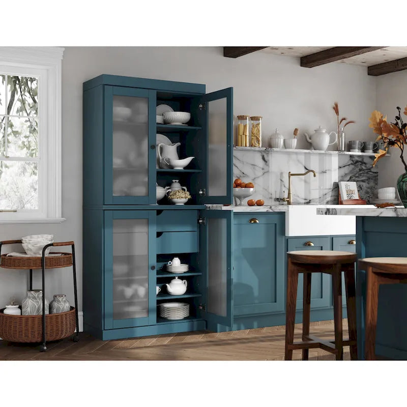 Armoire de cuisine modulaire en bois massif 32 po - 9 couleurs