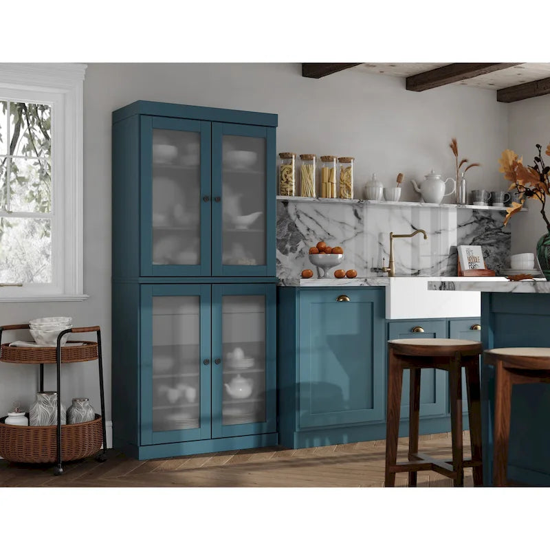 Armoire de cuisine modulaire en bois massif 32 po - 9 couleurs