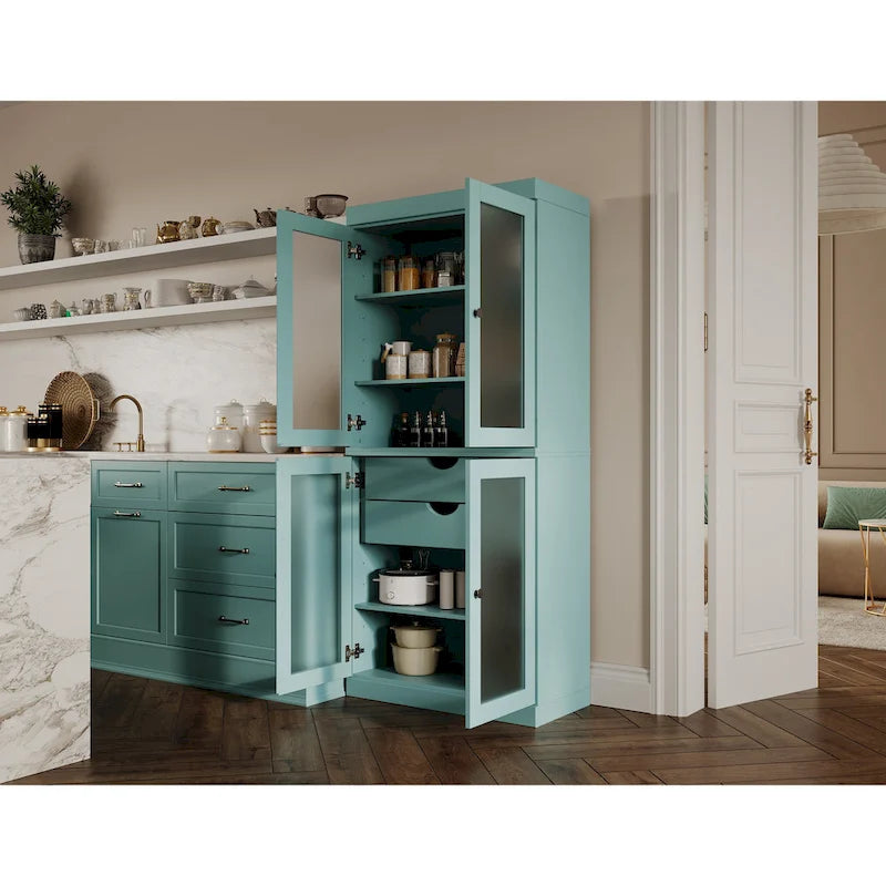 Armoire de cuisine modulaire en bois massif 32 po - 9 couleurs