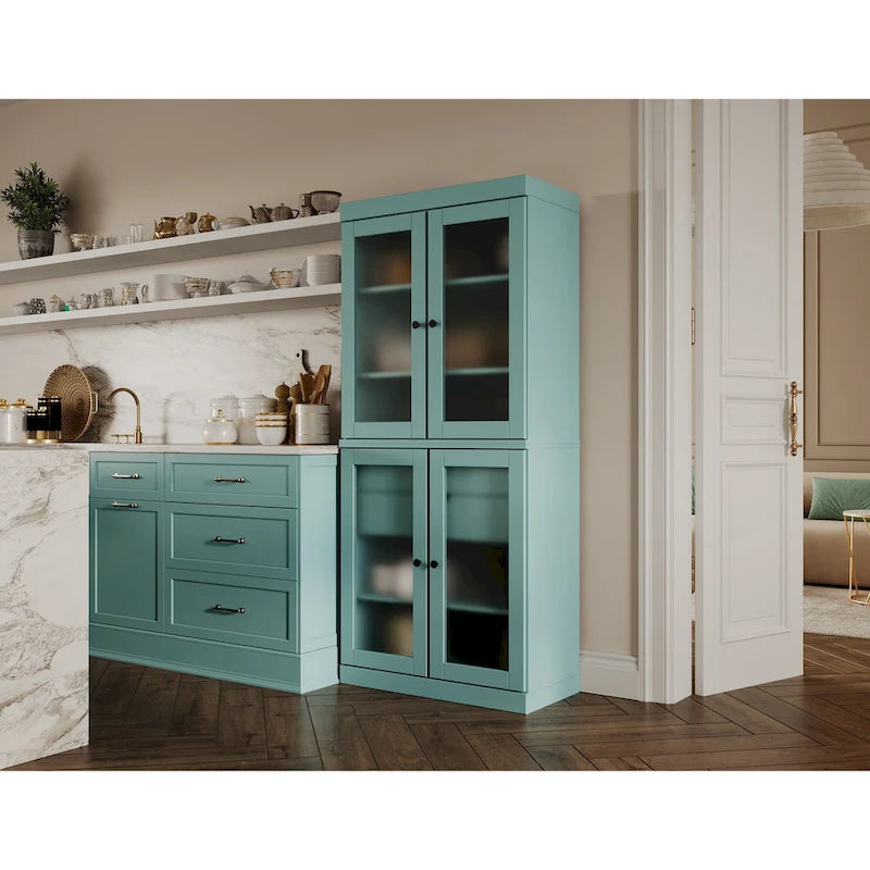 Armoire de cuisine modulaire en bois massif 32 po - 9 couleurs