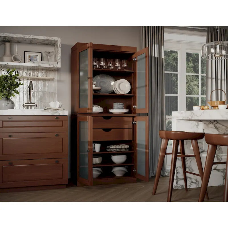 Armoire de cuisine modulaire en bois massif 32 po - 9 couleurs