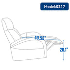 Fauteuil inclinable, pivotant et à bascule électrique en similicuir PU marron/beige, une place