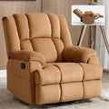 Fauteuil inclinable pivotant et à bascule surdimensionné, une place, beige/vert/bleu, revêtement en tissu