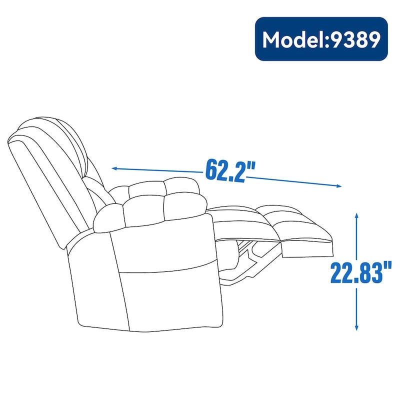 Fauteuil inclinable pivotant et à bascule surdimensionné, une place, beige/vert/bleu, revêtement en tissu