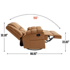 Fauteuil inclinable pivotant et à bascule surdimensionné, une place, beige/vert/bleu, revêtement en tissu