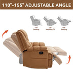Fauteuil inclinable pivotant et à bascule surdimensionné, une place, beige/vert/bleu, revêtement en tissu