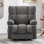 Fauteuil releveur électrique 1 place Bleu / Gris / Marron – Chauffant, massant et avec port USB de charge