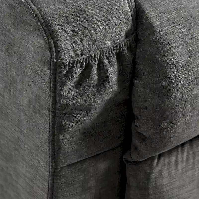 Fauteuil releveur électrique 1 place Bleu / Gris / Marron – Chauffant, massant et avec port USB de charge