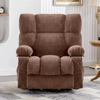 Fauteuil releveur électrique 1 place Bleu / Gris / Marron – Chauffant, massant et avec port USB de charge