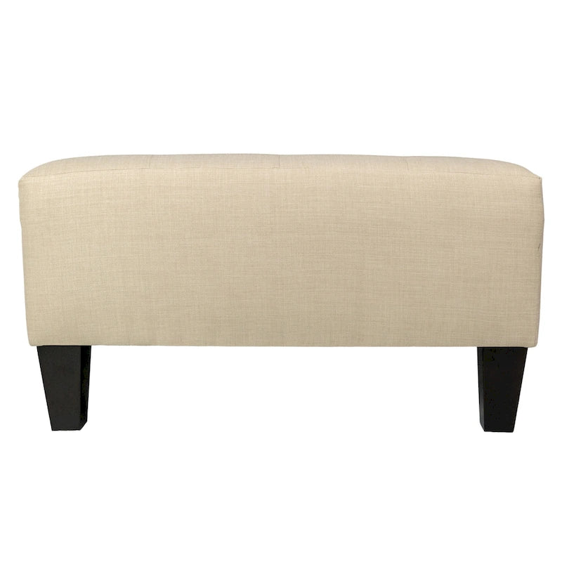 Pouf carré bleu brume marine, capitonné — 1 personne