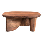 Table basse en bois d'acacia vieilli naturel et noir – Petite / Grande